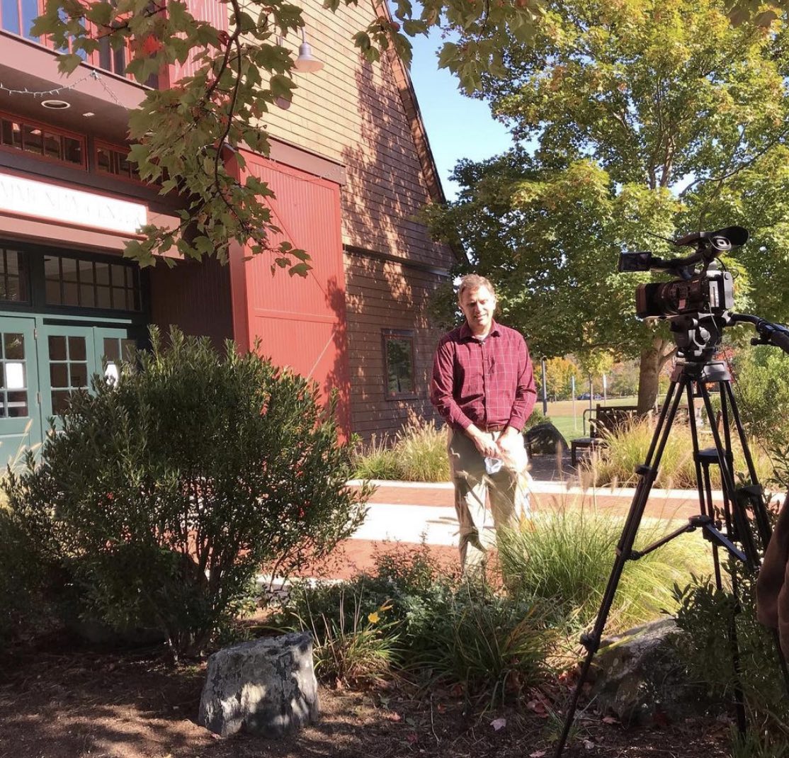 WMC filming outside Community Center