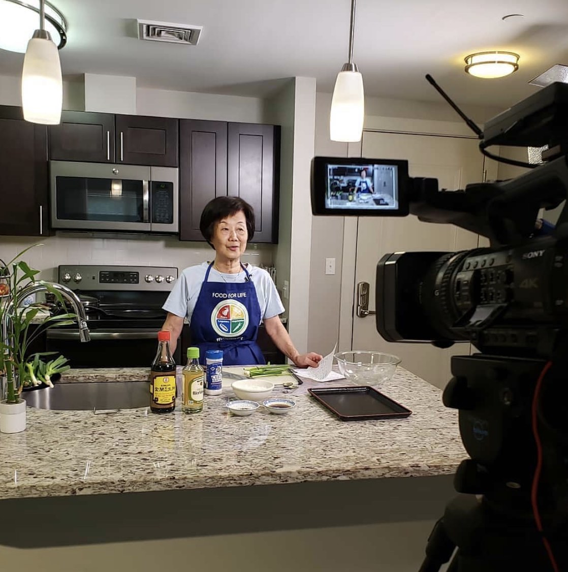 Cooking show host in her kitchen